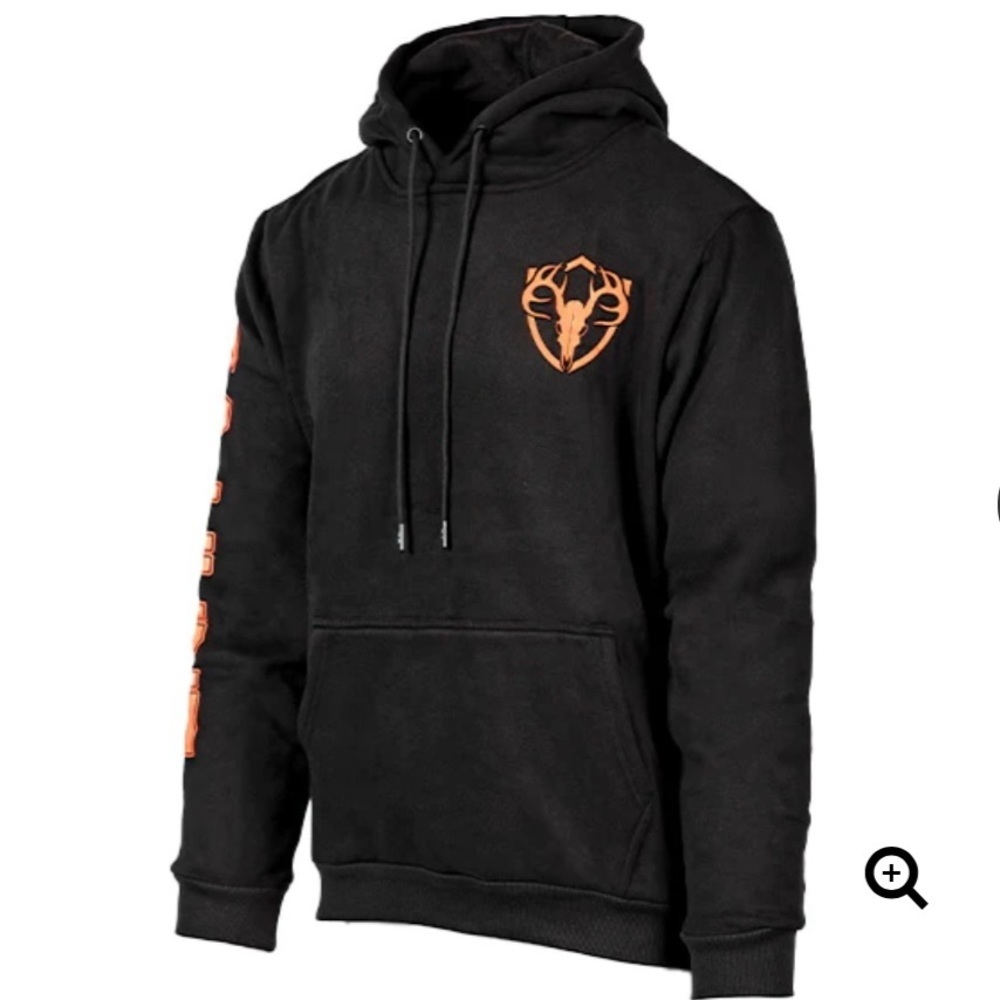 SA FLEECE SWEATSHIRT BLACK WITH ORANGE - L
